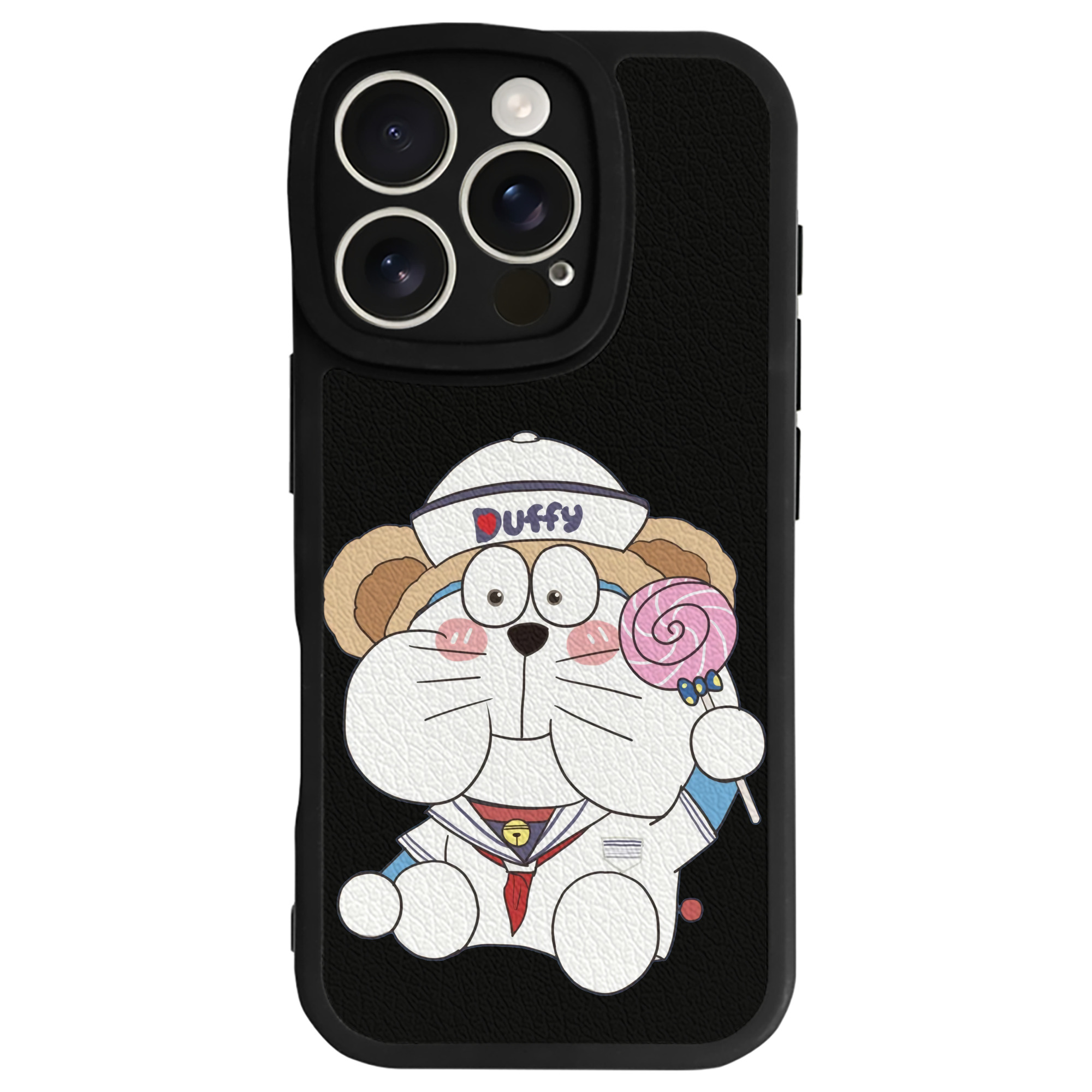 （画像用） ドラえもん Doraemon 【iPhone 16シリーズ対応】シリコンスマホケース（レザー調） 材質：シリコン